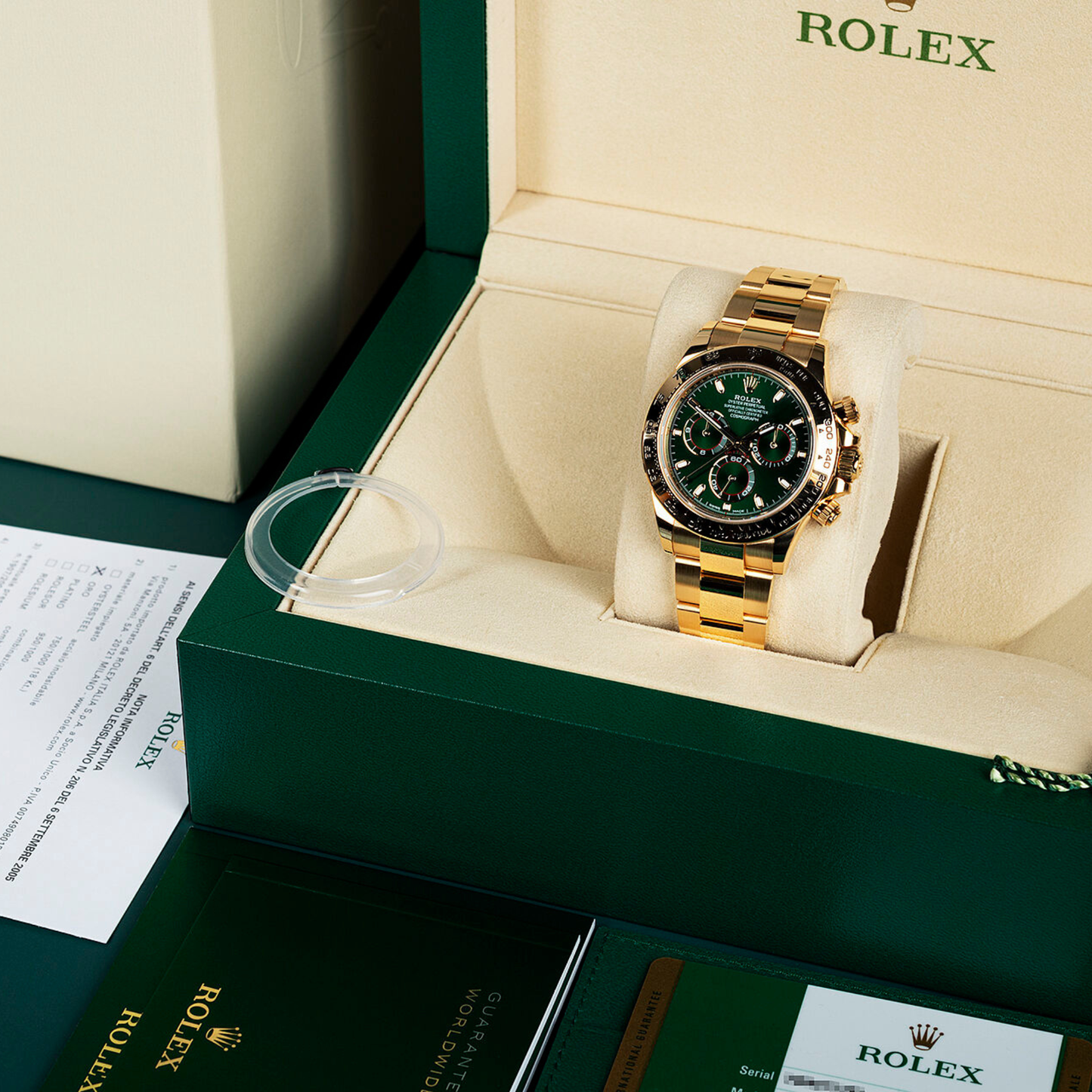 Rolex Daytona – Yellow Gold Green Dial –
