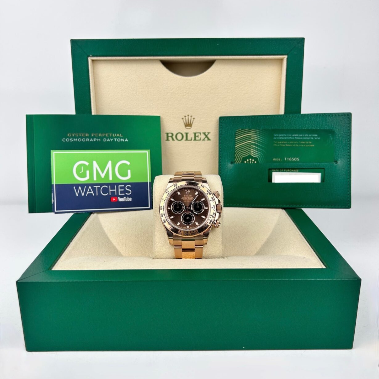 Rolex Daytona – Rose Gold Chocolate Baton Dial –