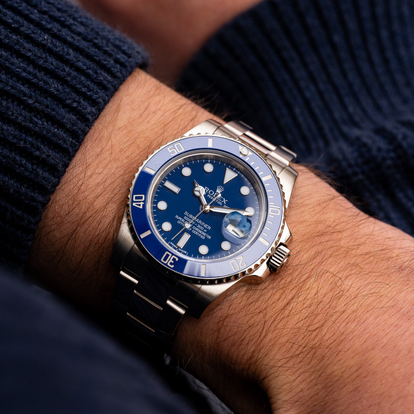 Rolex Submariner ‘Smurf’ White Gold Oyster Bracelet
