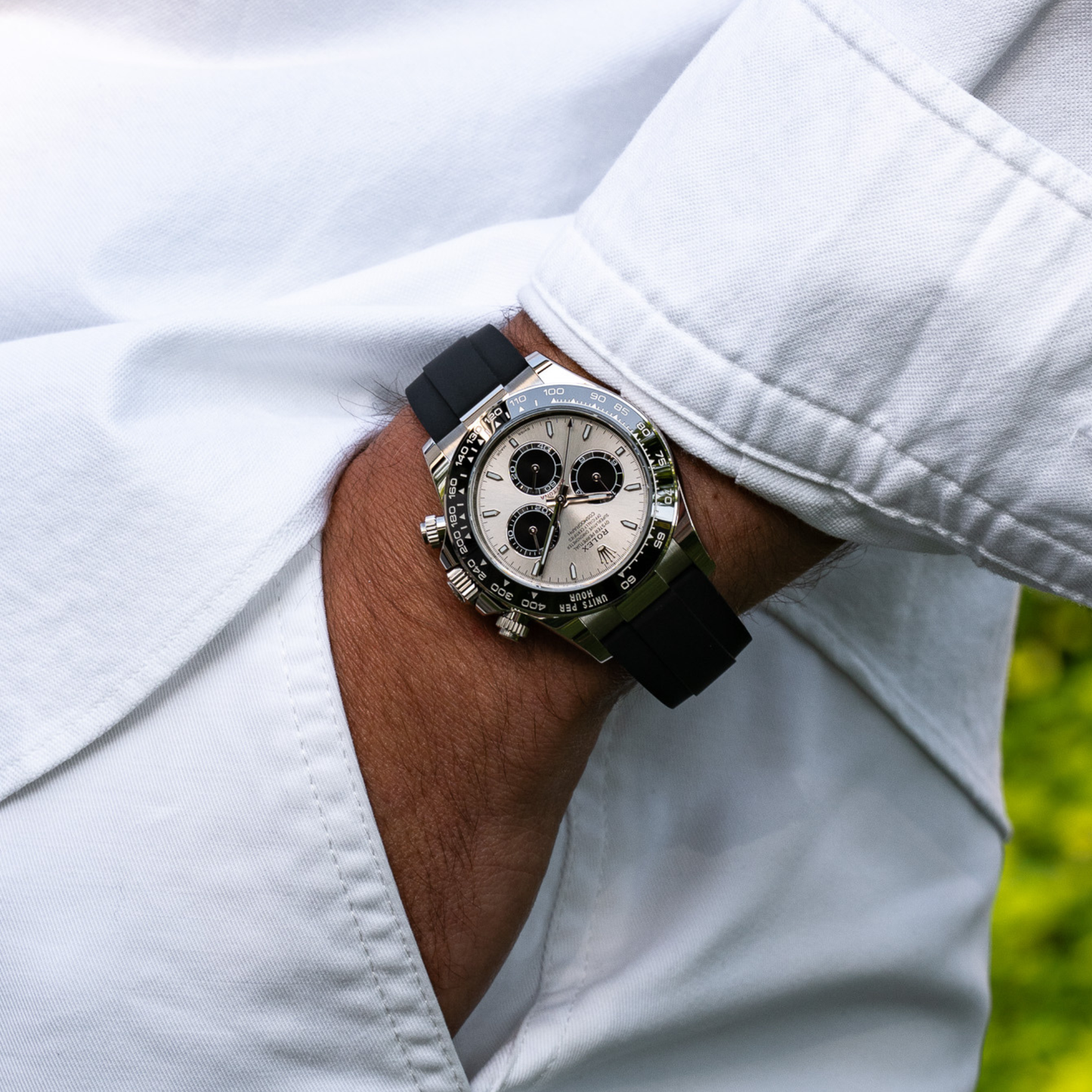 Rolex Daytona Ghost Dial Oysterflex White