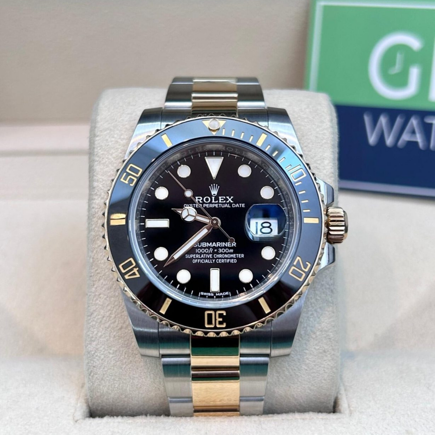 Rolex Submariner , Bi-metal Oyster, black Dial