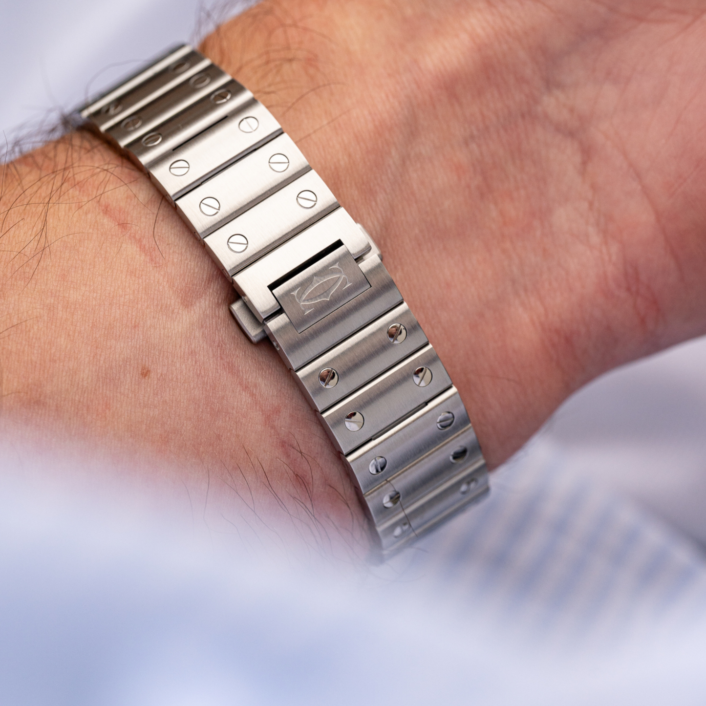 Cartier Santos Large White Dial