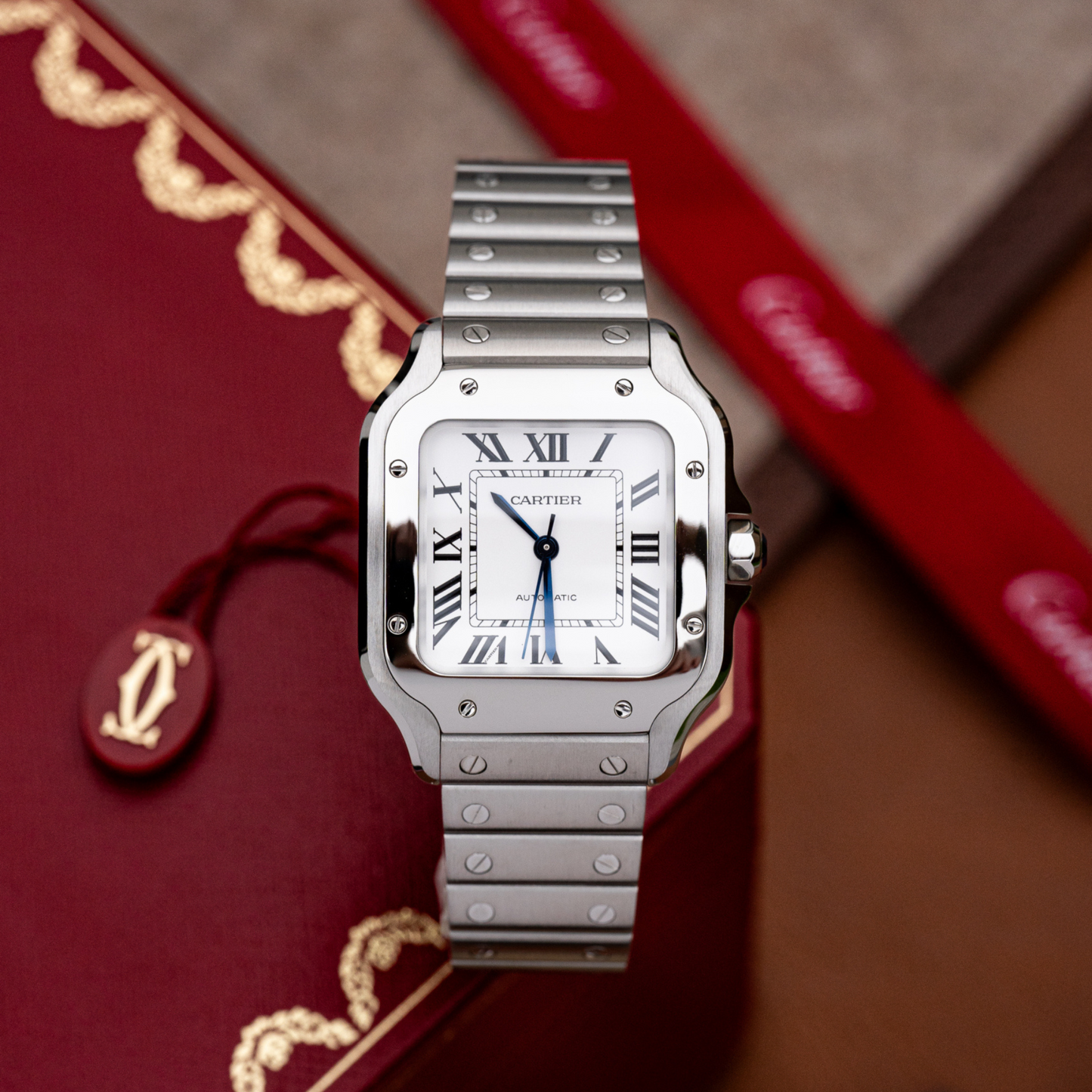 Cartier Santos Large White Dial
