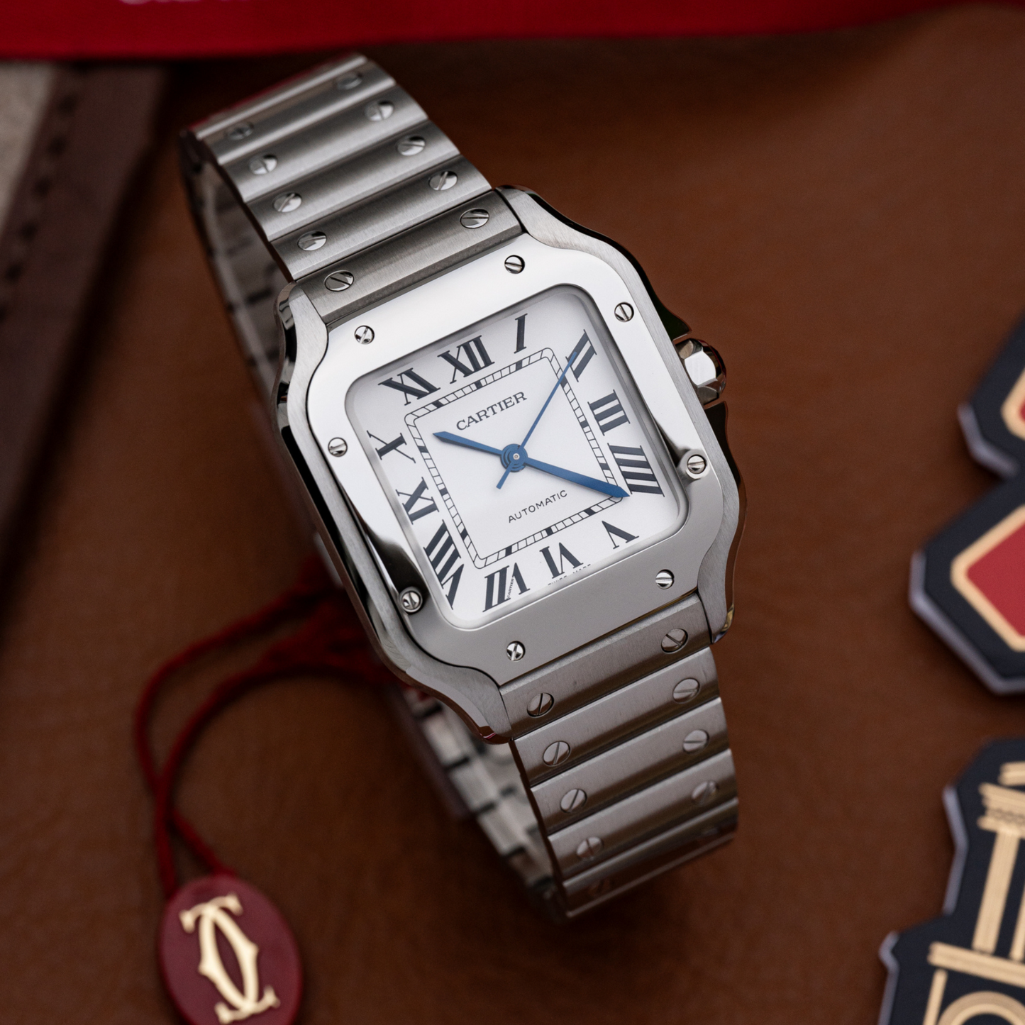 Cartier Santos Large White Dial
