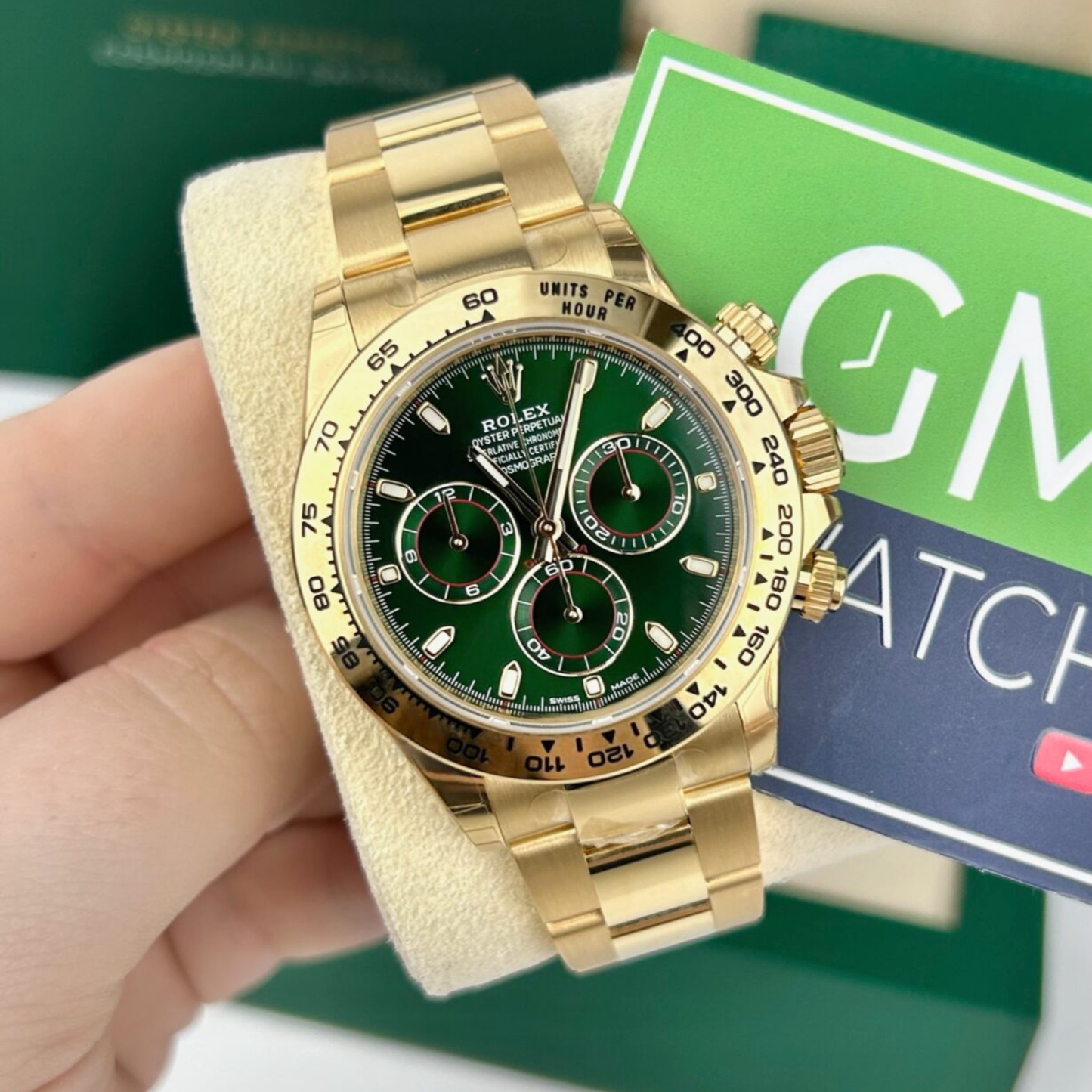 Rolex Daytona – Yellow Gold Green Dial –