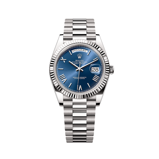 Rolex Day-Date - Blue Roman Dial - Full Set