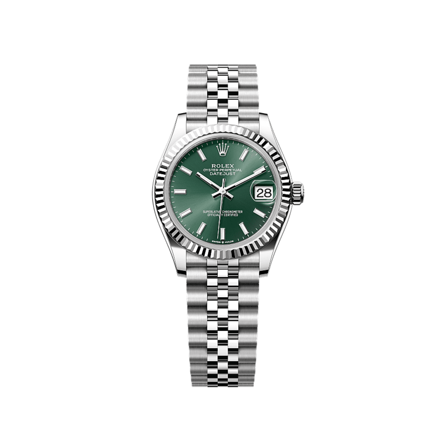Datejust Vert acier Oystersteel et gris Femme