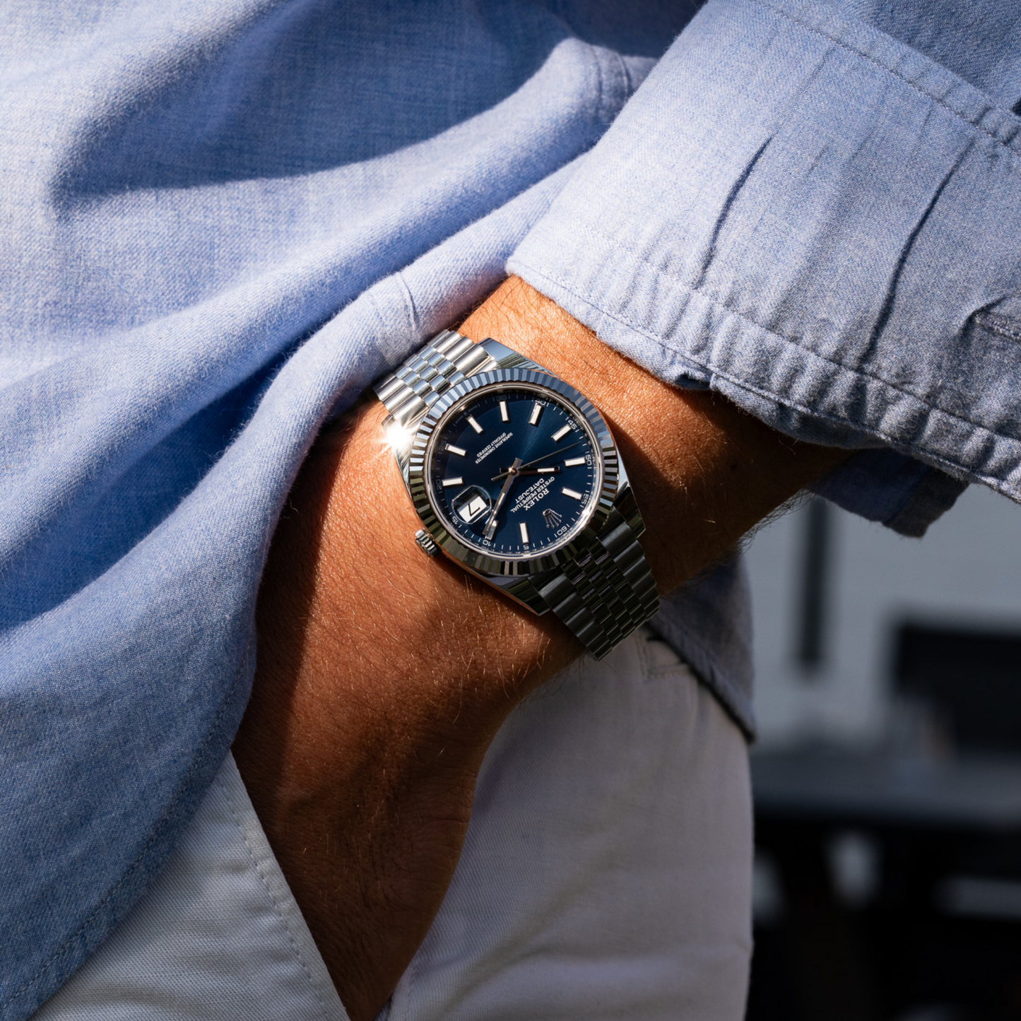 Rolex Datejust Fluted Bezel, Jubilee Bracelet, Blue