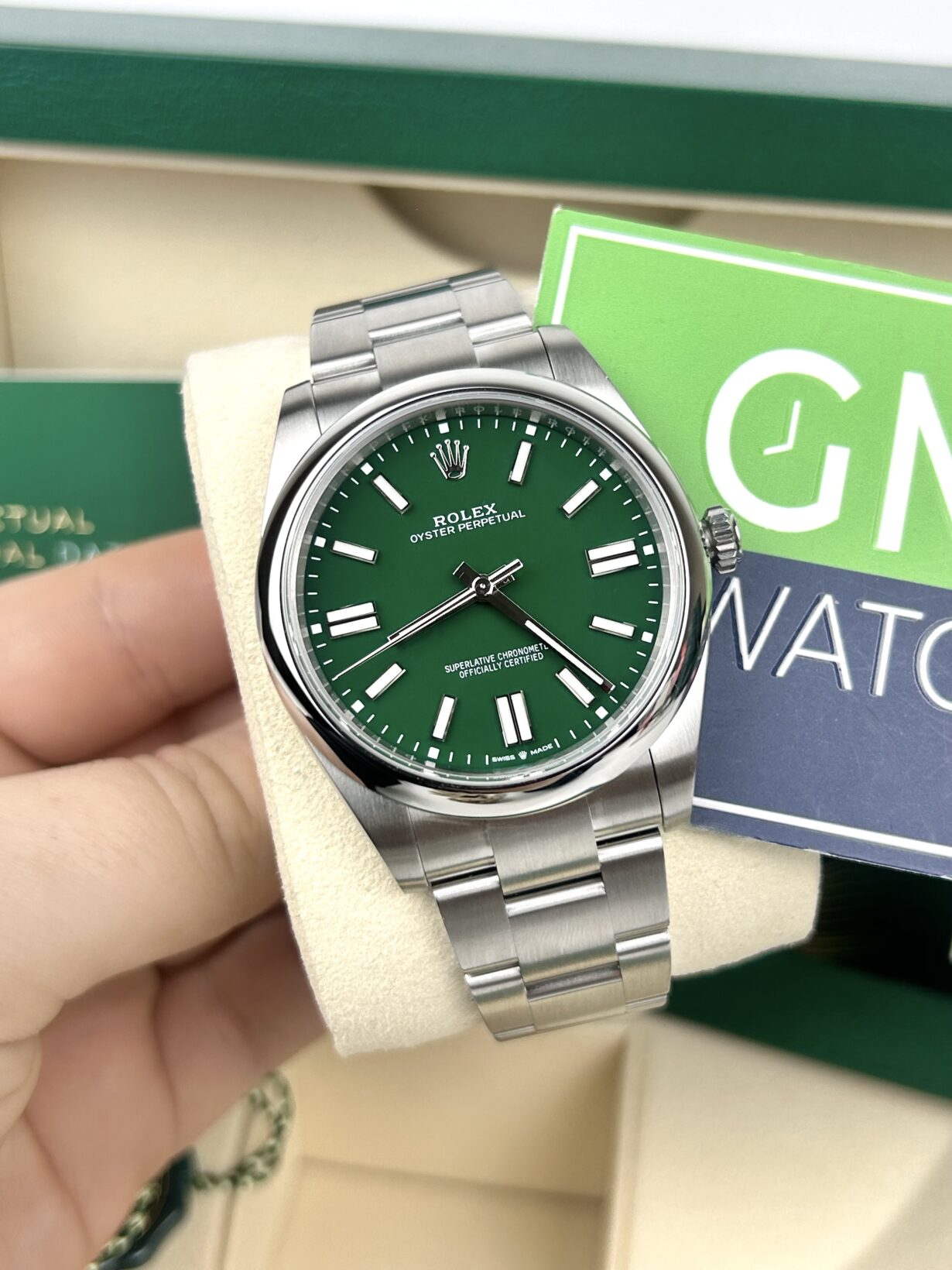 Rolex Oyster Perpetual – Green Dial –