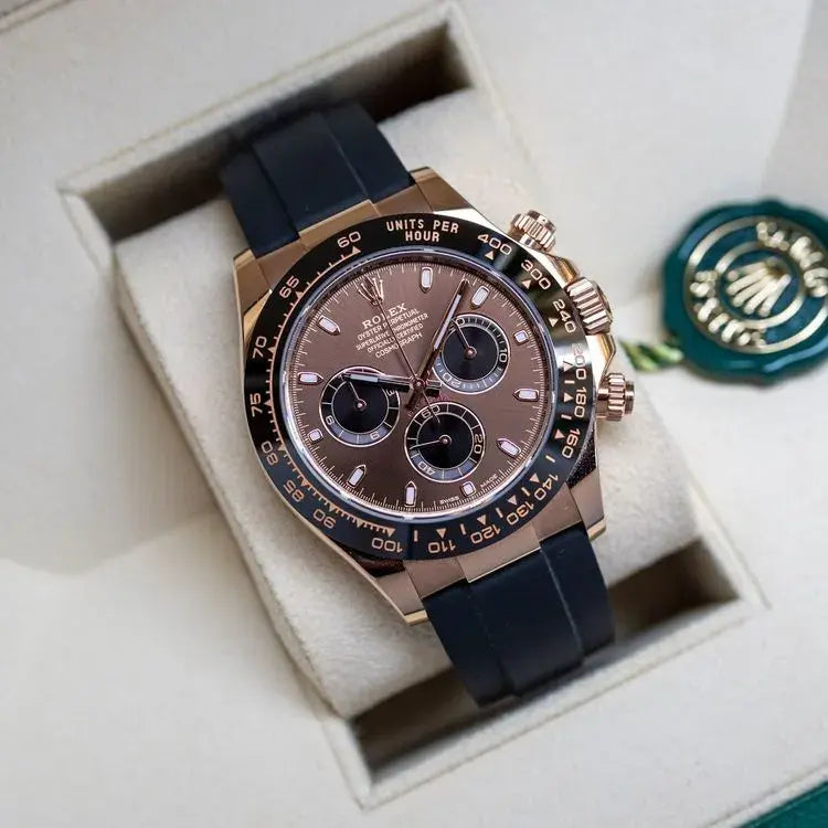 Rolex Cosmograph Daytona Chocolate Index Oysterflex Everose Gold