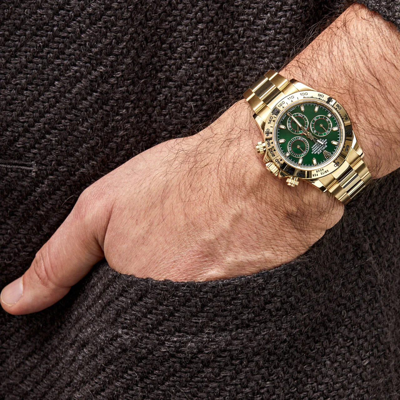 Rolex Daytona – Yellow Gold Green Dial –
